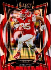 2024 Panini Select #19 Chris Jones Black & Red Prizm Shock