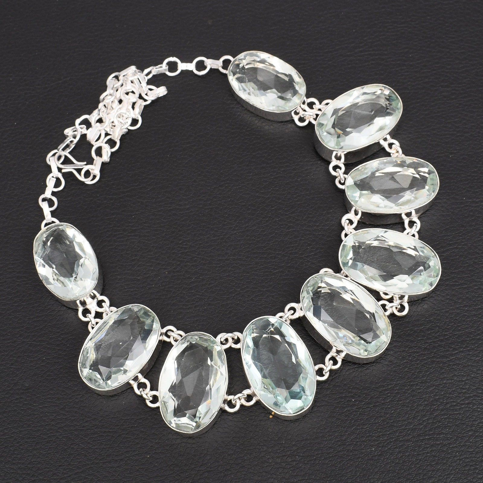 Aquamarine Gemstone Handmade Big Necklace Jewelry Gift 120 Gms LBN-9453