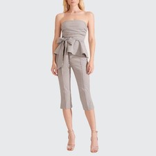 NWT VERONICA BEARD Dhara Gingham Check Seer Sucker Pedal Pusher Pants Size 6