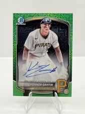 Konnor Griffin Auto /99 2025 Bowman Chrome Prospects Green Mojo Refractor /99