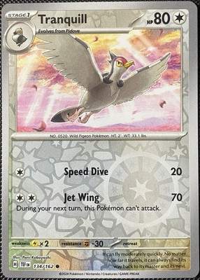 Tranquill 134/162 SV05: Temporal Forces Reverse Holo - Pokémon Card