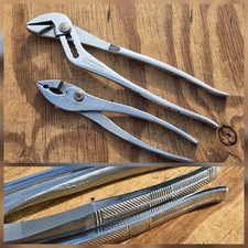 Vintage Craftsman Slip Joint Pliers set 8" & 11" Crosshatch 45375 & 45373 WF USA