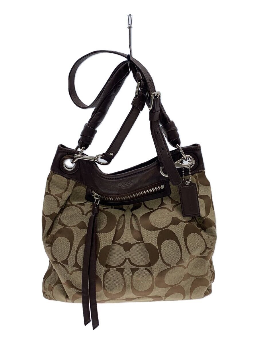COACH Signature Handbag F15201 2-Way Tote Shoulder Bag