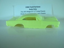 HO scale Slot Car Custom Resin body only 1966 Neon Yellow Ford Fairlane Fits AFX
