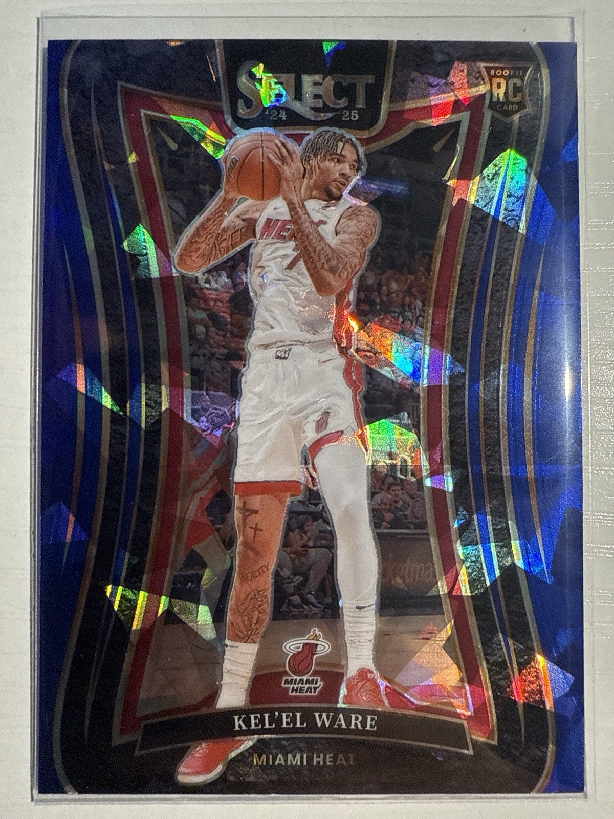 2024-25 Panini Select Kel’el Ware Rookie Blue Cracked Ice Mezzanine Prizm RC