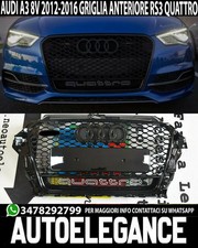 GRIGLIA ANTERIORE AUDI A3 8V 2012-2015 CALANDRA RS3 NERA QUATTRO NIDO D APE
