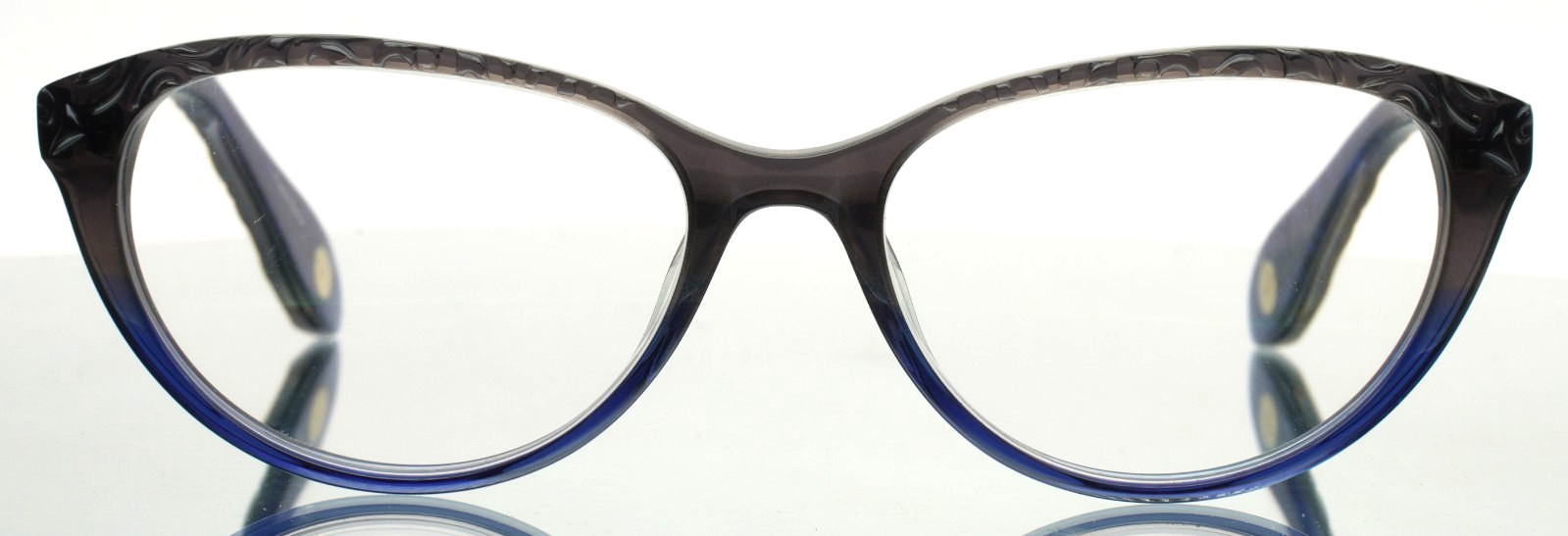 FYSH 3562 661 Grey Blue Womens Semi Cat Eye Full Rim Eyeglasses 53-16-140 B:38