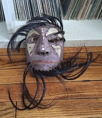 Vintage Yaqui Mayo Indian Pascola Dance Mask Sonora Mexico Carved Wood Folk Art