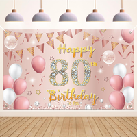 Koliphy 80. Geburtstag Banner, 80. Geburtstagsdeko FüR Mann Frau, Happy Birthday