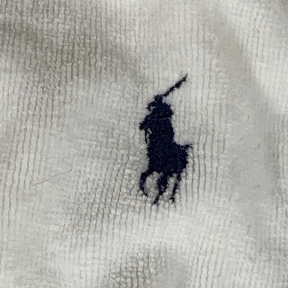 Bata Polo Ralph Lauren Para Hombre Talla Única Blanca Baño Salón Spa Cinturón Bolsillos para Poni Foto 3 de 4