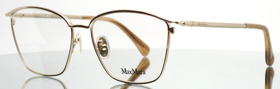 MAX MARA MM5056 032 Gold Womens Semi Cat Eye Full Rim Eyeglasses 54-15-135 B:43