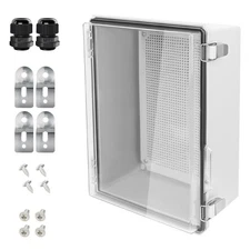 Electrical Box, IP67 Waterproof Hinged Clear Cover Stainless Steel Latch Junc 