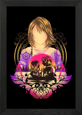 Final Fantasy VII: Yuna & Tidus gerahmtes Wandbild Poster Leinwanddruck Bild