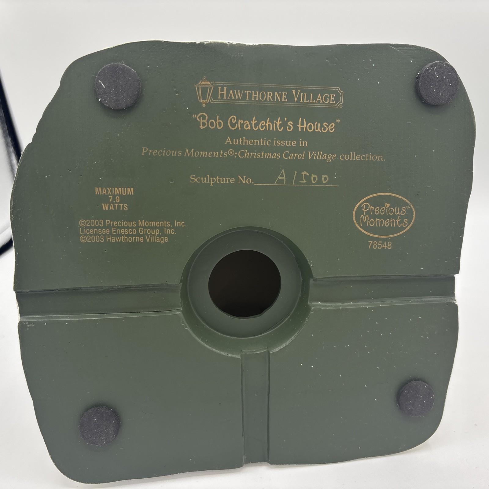 Hawthorne Precious Moments Christmas Carol Village Bob Cratchit House R77