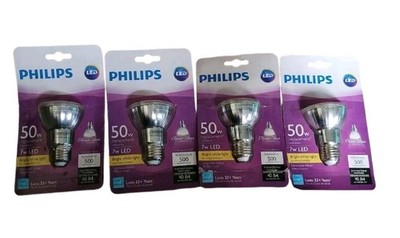 4 Philips LED Classic Glass PAR20 7W (50W Eq) Dimmable 500LM 3000K Bright White