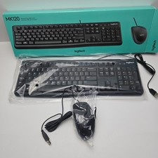 Logitech MK120 Wired USB Keyboard and Mouse, Black 920-002565 