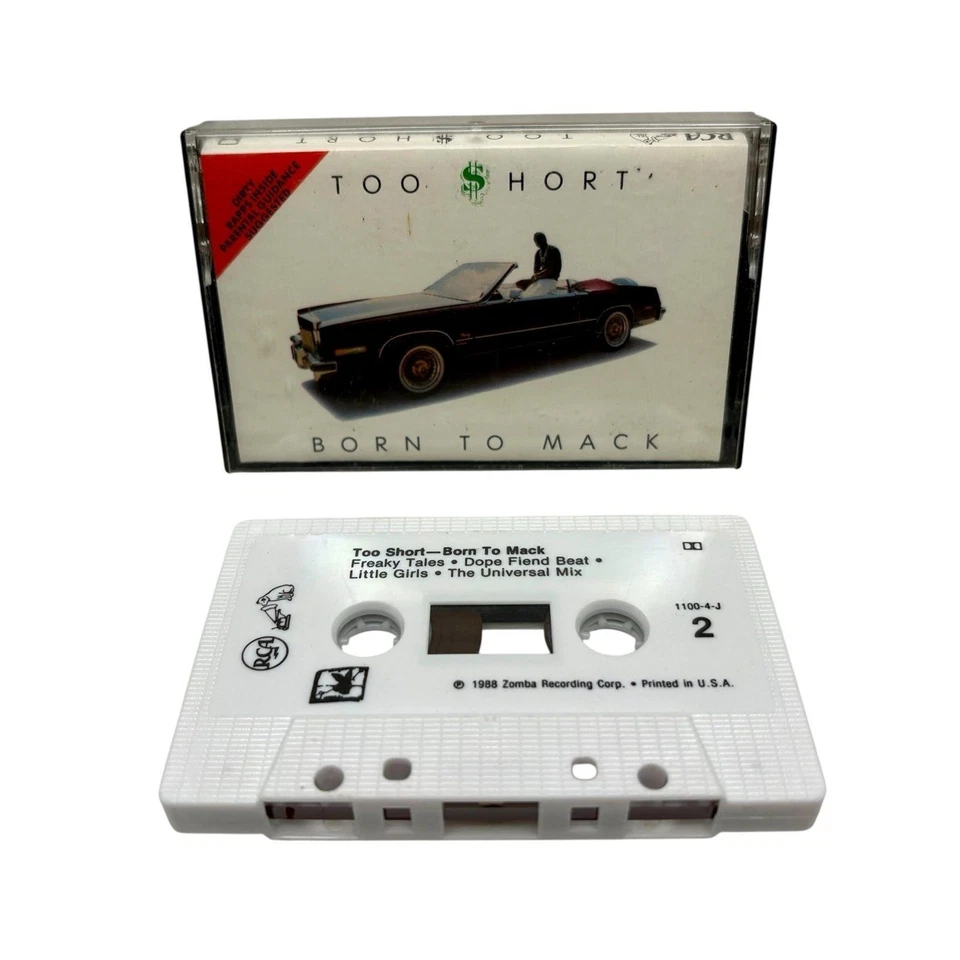 Too Short Born To Mack Cassette Zomba Rap Hip Hop 1988 Too $hort - Image 2 of 2