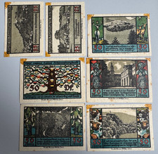 05-11 Schwarzburg 2x 25 & 5x 50 Pfennig, 31.08.1922, VF Stained