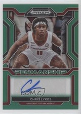2022-23 Panini Prizm Draft Picks College Penmanship Green Chris Lykes Auto 1d40