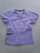Dickies V-neck scrub top, light purple S