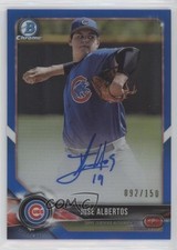 2018 Bowman Chrome Prospect Blue Refractor /150 Jose Albertos #BCPA-JAL Auto n0c