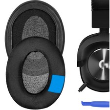Geekria Cooling Gel Ear Pads for Logitech G Pro Headphones Black