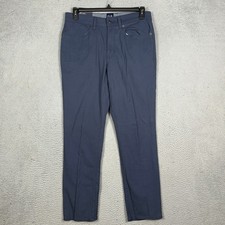 NEW Gap Pants Mens 32X30 Navy Blue Slim Khaki Chinos Stretch 5 Pocket Flat Front