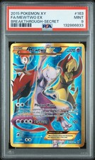 2015 POKEMON XY BREAKTHROUGH SECRET #163 FULL ART/MEWTWO EX PSA 9 on eBay