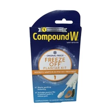 Compound W Freeze Off Plantar Wart Remover Kit 8 Applications Exp 01/26