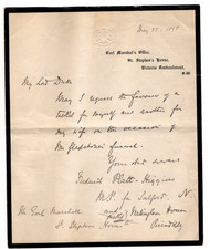 Frederick Platt-Higgins Signed Letter 1898 / Autograph British Politician