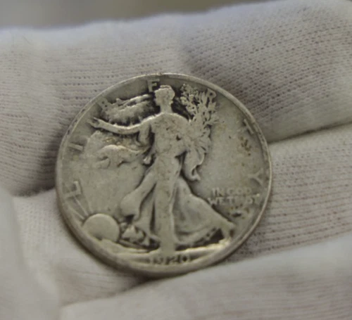 1920 S US Walking Liberty Half 50c VG (Cleaned).