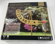 Conant Jeffersonian 2nd Gen Rain Gauge Brass Steel New