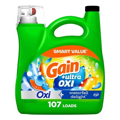 Gain Ultra OXI Liquid Laundry Detergent Waterfall Delight 154 Fl Oz HE Compat...
