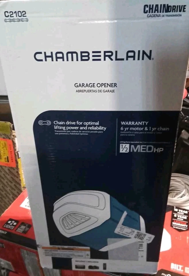 Chamberlain C2102 1/2 HP Chain drive Garage Door Opener - Image 2 of 4
