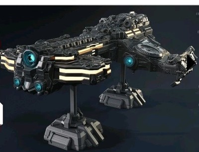 Starcraft 2 Terran Battle Cruiser 1/1600 Custom 3d Model Kit W Stand Huge 23'' Ki