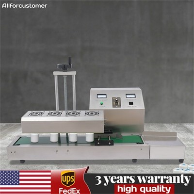 20-100mm Bottle Cap Automatic Sealer Continuous Induction Sealing Machine 1800W