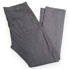 AG Adriano Goldschmied Everett Slim Straight Chino Pants Gray Gingham Size 32x32