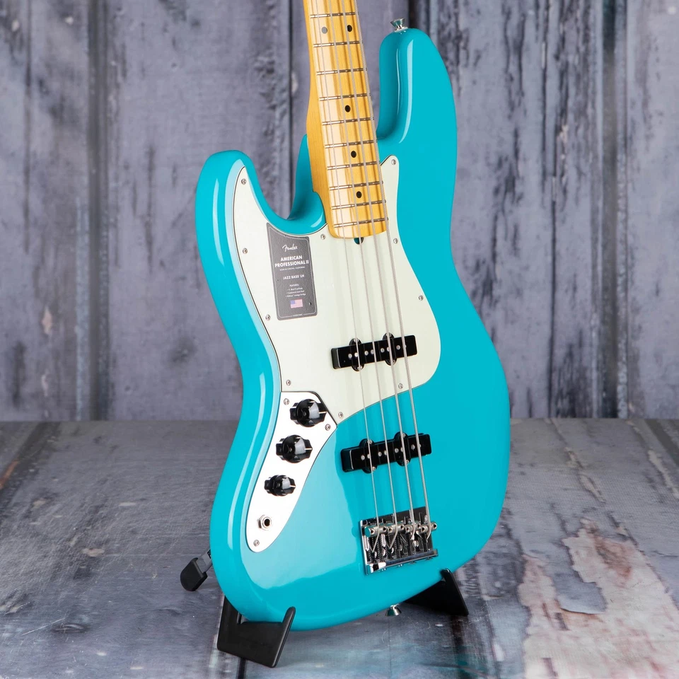 Fender American Professional II Jazz Bass Left-Handed, Miami Blue - Image 2 of 4
