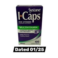 Systane ICaps Eye Vitamin Multivitamin LUTEIN ZEAXANTHIN 100 Tabs I Caps *READ*