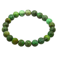 Certified African Turquoise Round Beaded Bracelet promote positivity & wellness