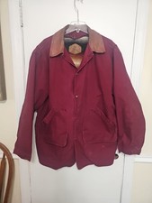 Vintage Woolrich Barn Coat Men's Large Red Chore Blanket Removable Jacket USA