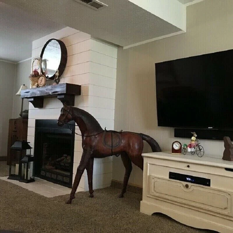 Bathroom Vanity Mirror Rustic Round Farmhouse Wall Decor Country Industrial New - Image 3 of 4