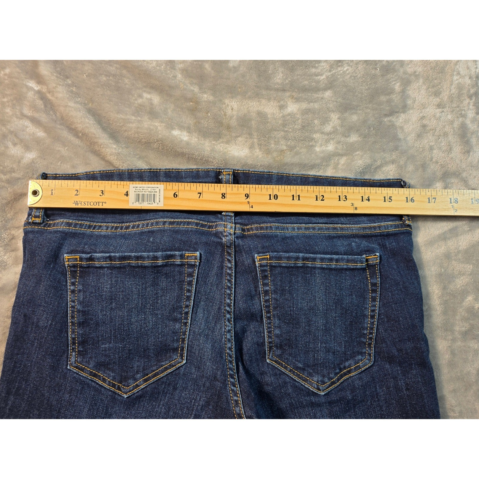 Gap Denim Legging Jeans Women 30R (32"W 26"L) Dark Wash Blue image 5