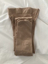 Body Wrappers TotalSTRETCH Knit Waist Adult Footed Dance Tights L/XL Tan EC-LNEW