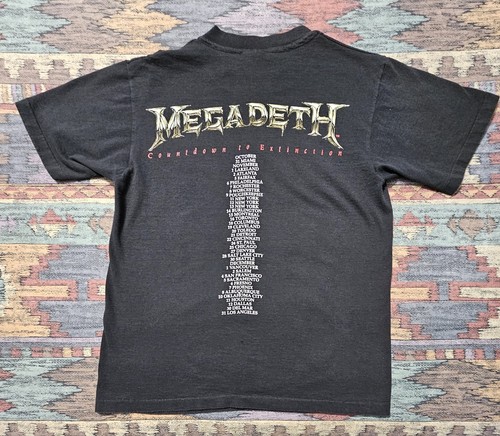 Vintage Megadeth Countdown To Extinction 1992 Tour T-Shirt Medium Giant mustaine - Bild 4 von 6