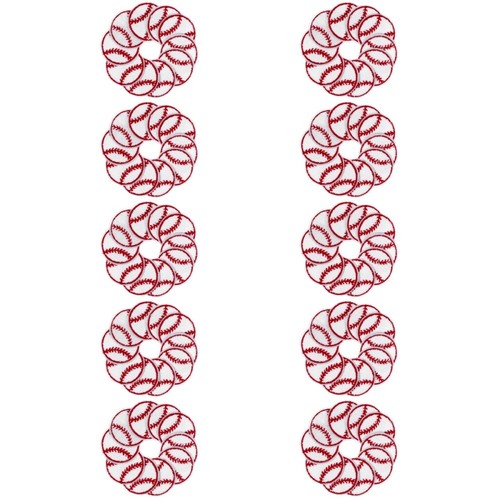 10 Pack Embroidered Baseball Label Patches for Coat Embroidery Clothing