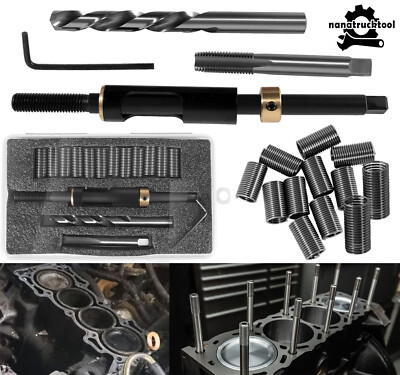 35119S Universal Metric Head Bolt Thread Repair Kit For Cadillac Honda Toyota