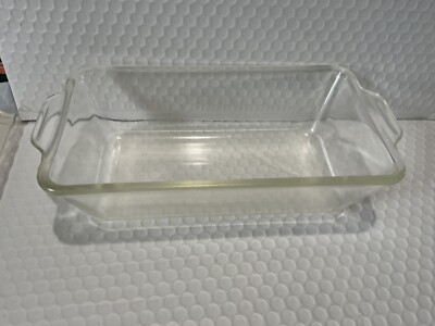 Pyrex Clear Glass Loaf Pan Bread Baking Dish 213-R 1.5 Qt 8.5''x4.5'' 2.5  USA
