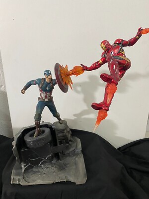 アメコミ Captain America v. Iron Man Statue Captain America: Civil War Premium Motion Statue Captain America V