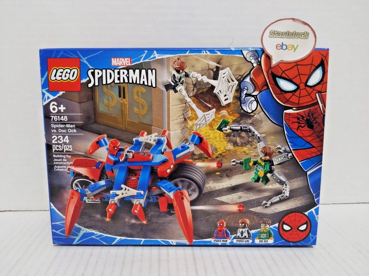 LEGO Marvel Spider-Man: Spider-Man vs. Doc Ock 76148 Superhero Action  Figure Adventure Playset Motorcycle Battle Building Toy (234 Pieces)